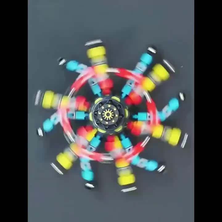 15pcs Jouets Fidget Spinner Transformables - Twister Mécanique en Spirale, Tour de Création, Jouets à Main pour Soulager le Stress, Cadeaux de Fête et d'Anniversaire, Pas Besoin de Piles, Design Joufflu avec Cœurs, Étoiles et Espaces Navals, Jouet Fidget