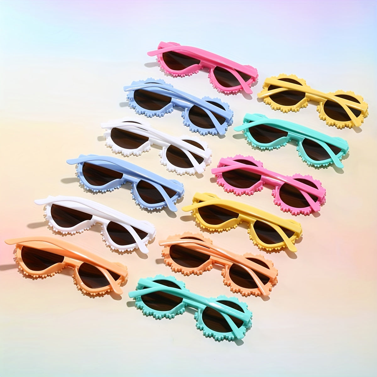 12 paires de lunettes rondes en forme de cœur personnalisées pour garçons et filles - Lunettes de décoration de mode pour catwalk, fête, danse et tendance - Très adaptées pour des lunettes cadeau