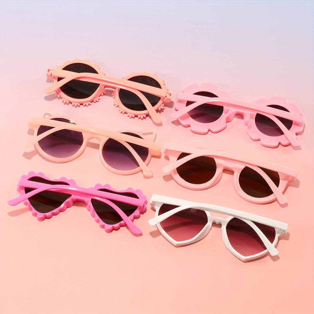 6 paires de lunettes fantaisie et élégantes - 6 modèles uniques avec motifs cœurs et floraux, idéales pour fêtes et célébrations, anniversaires et diplômes, accessoires du quotidien | Accessoire ludique | Verres décoratifs, lunettes mignonnes