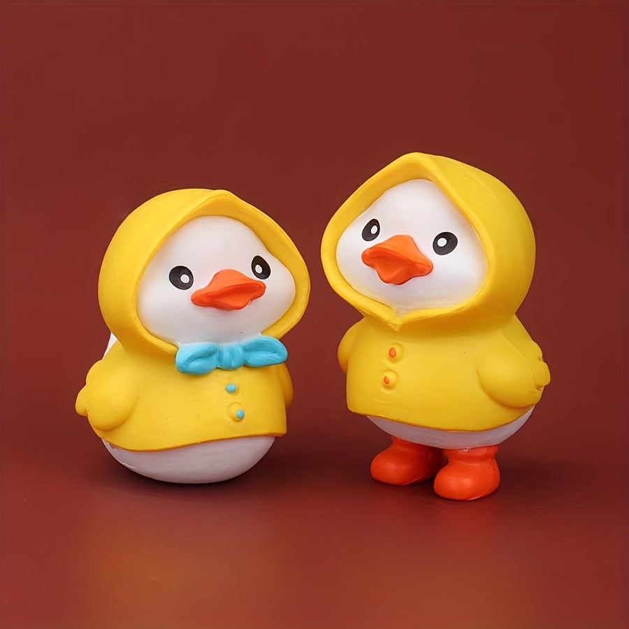 Adorable Petit Canard Jaune Figurine de Canard de Dessin Animé en Sac Aveugle, Modèle Animal, Poupée de Simulation, Cadeau Mini