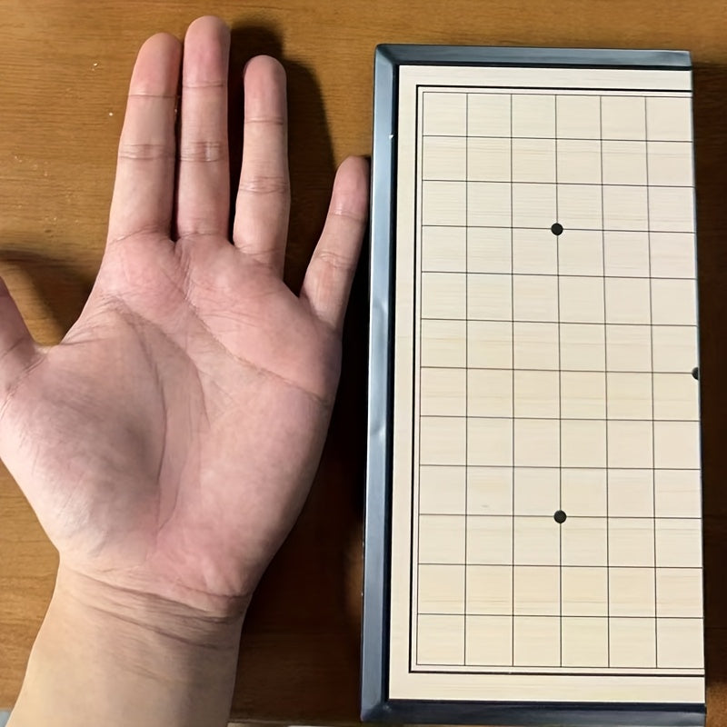 1 ensemble de jeu avancé de Go chinois avec plateau pliable - pièces d'échecs classiques noires et blanches, jeu de collection artisanal, idéal pour Noël, Thanksgiving et la Saint-Valentin