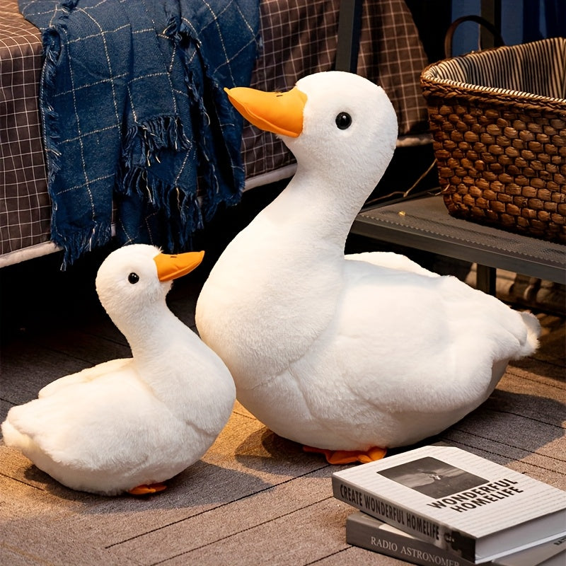 Adorable poupée canardon 11.81 pouces - Animal en peluche doux en polyester, couleurs mélangées vibrantes, idéal pour les cadeaux d'anniversaire, compagnon de jeu sur le thème de l'anime, jouet réconfortant pour les jeunes, décoration canardon