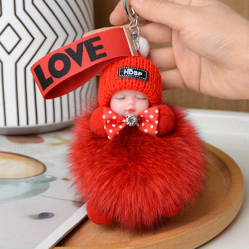 Adorable peluche, peut décorer votre voiture, coiffeuse, sac d'école, sac à main, cartable. C'est un magnifique porte-clés, offert à des amis comme cadeau pour la Saint-Valentin, Noël, Pâques