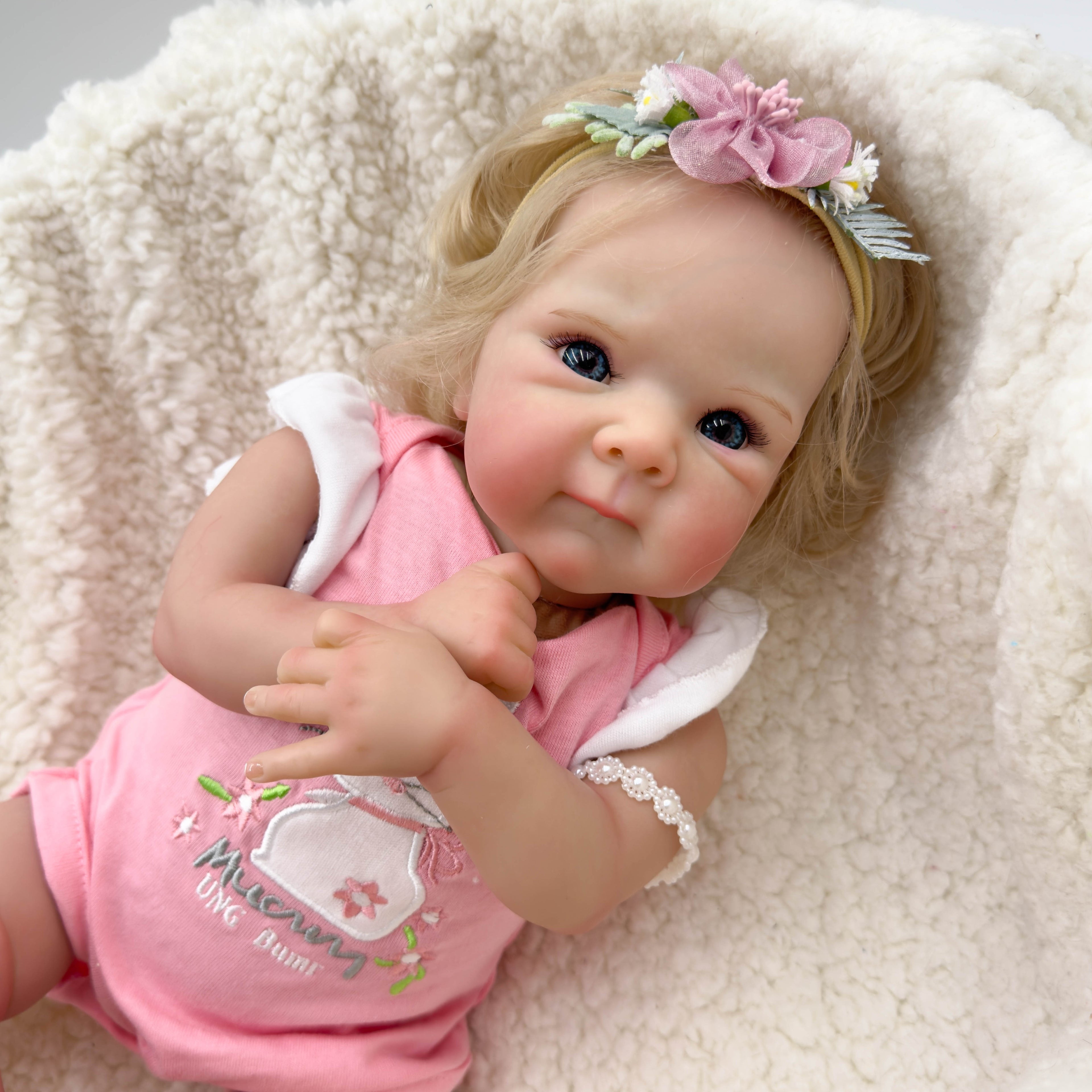 Poupées Reborn de 16 pouces 42cm finies qui ressemblent à des bébés réels, faites à la main, réaliste, nouvelle poupée bébé fille, jouet pour l'âge de 3+, idéal pour un cadeau d'anniversaire