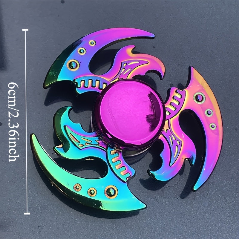 Vibrant Metal Fidget Spinner - Gyroscope en alliage coloré avec des motifs complexes, idéal pour soulager le stress et les cadeaux de fête, jouet de fidget de fête | Vibrant Fidget Spinner | Jouet de fidget durable, cadeaux de fidget spinner
