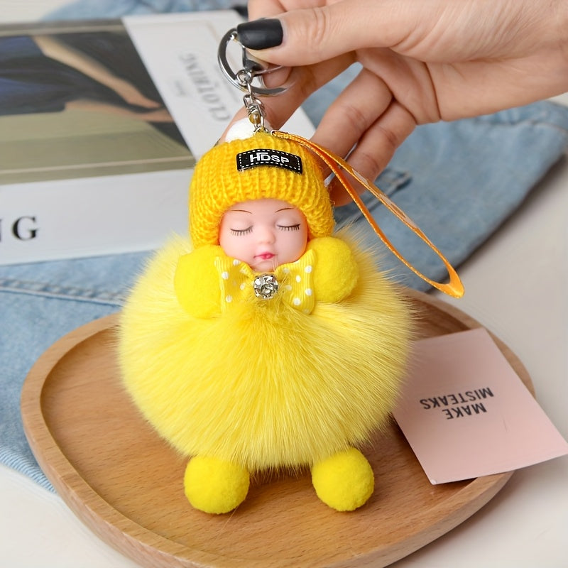 Adorable peluche, peut décorer votre voiture, coiffeuse, sac d'école, sac à main, cartable. C'est un magnifique porte-clés, offert à des amis comme cadeau pour la Saint-Valentin, Noël, Pâques