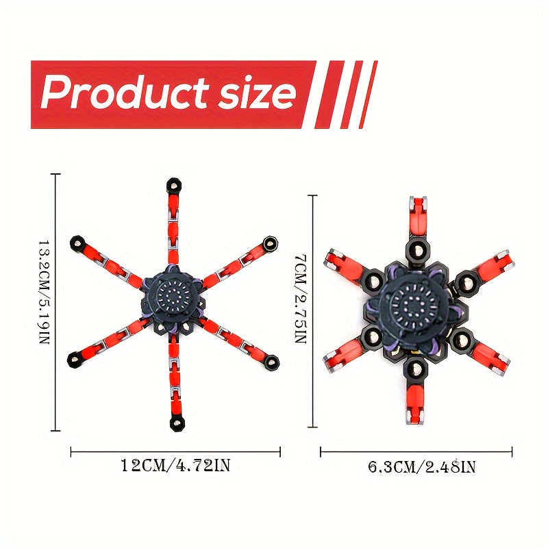12pcs Jouets Sensoriels Fidget Spinner - Tournevis Mécanique Transformable en Spirale, Jouet de Main Relaxant Créatif, Jouets Gyroscopiques pour le Bout des Doigts, Matériau en Plastique, Pas d'Électricité Nécessaire, Jouets Fidget