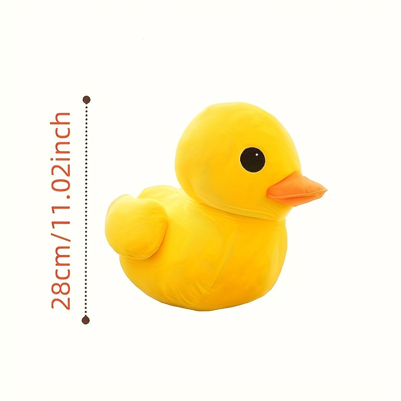 Oreiller en peluche canard jaune large ultra-doux - Jouet animal en peluche mignon avec des caractéristiques réalistes