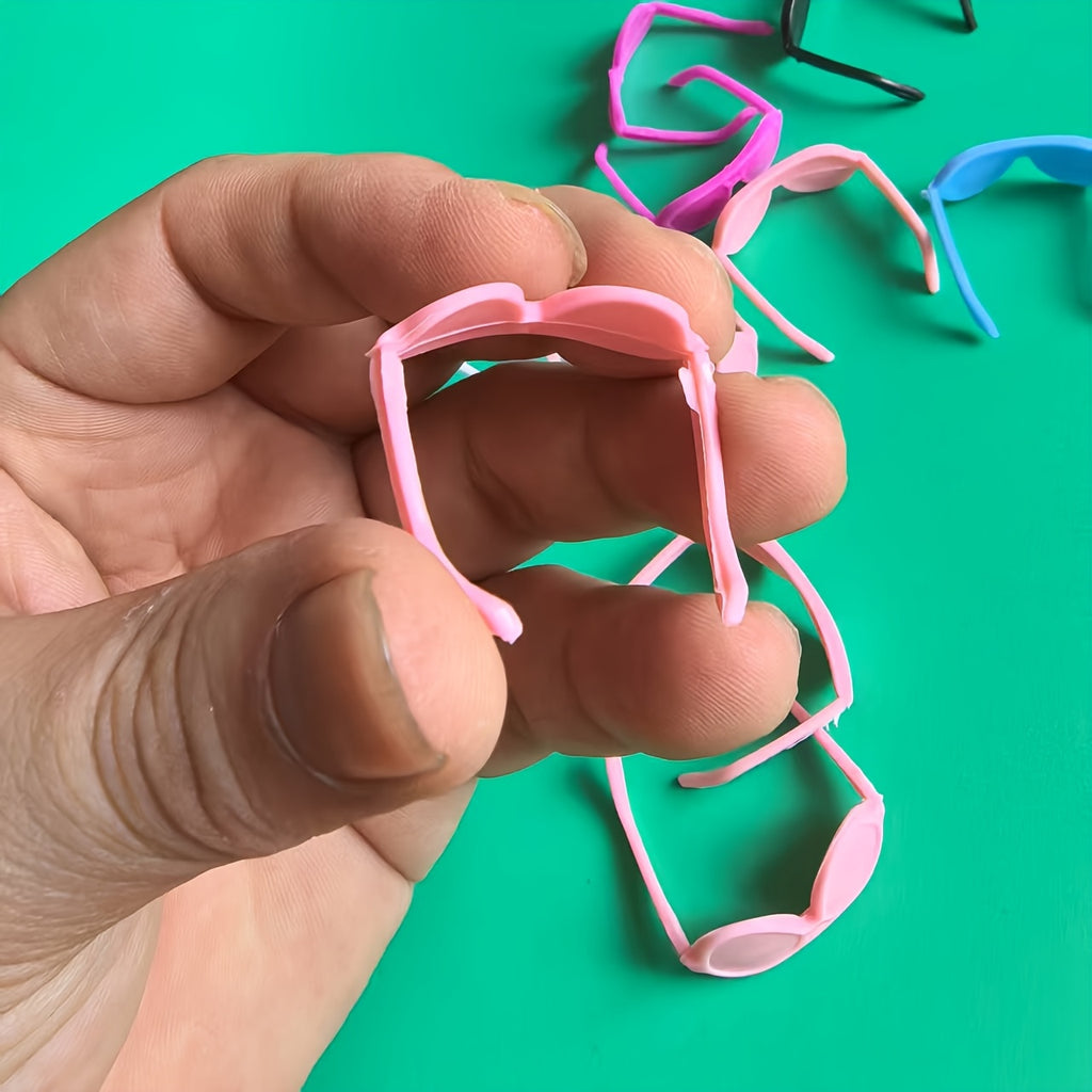 10pcs Mini Poupées Lunettes de Couleur Variée Modèles de Lunettes Parfaites Pour La Maison de Poupée La Maison de Fée La Décoration de Poupée Les Cadeaux de Vacances Pas Besoin D'électricité