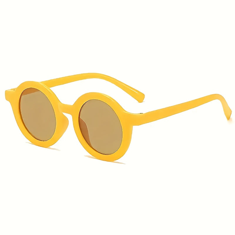 8pcs Lunettes Rondes Rétro Colorées pour Jeunes - Couleurs Mixtes, Design Sportif, Plastique Durable, Idéal pour les Photos, les Fêtes et les Anniversaires