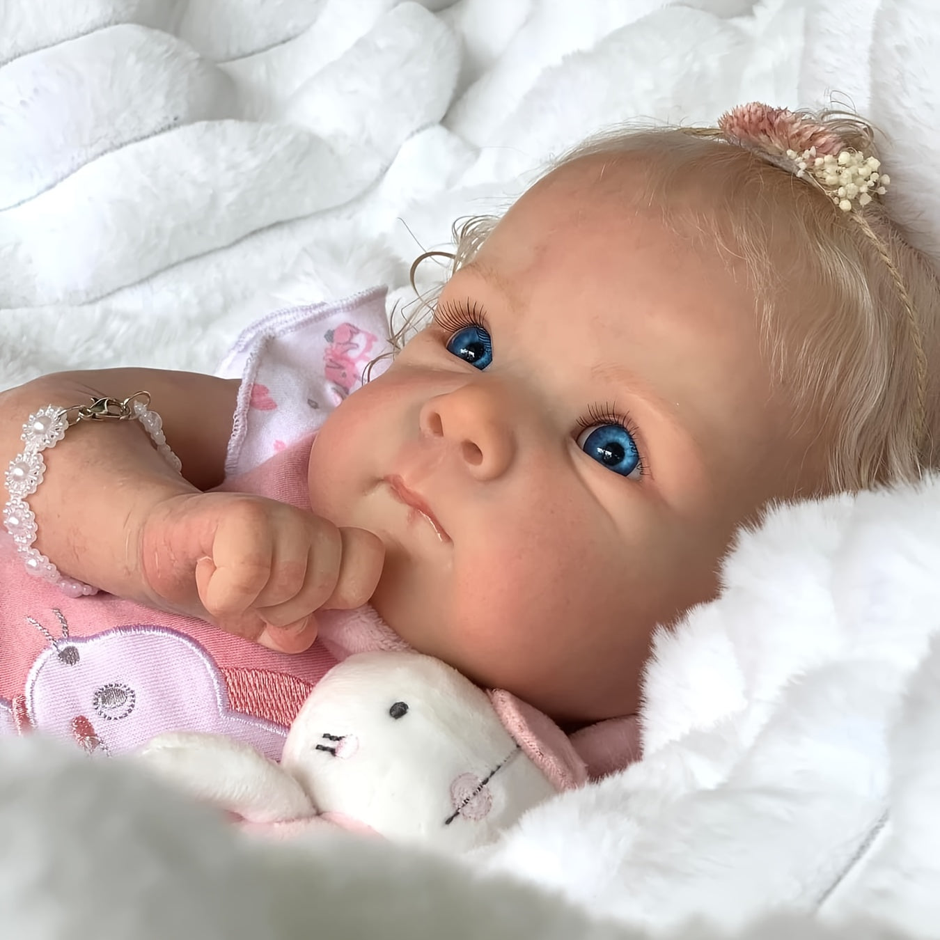 Poupées Reborn de 16 pouces 42cm finies qui ressemblent à des bébés réels, faites à la main, réaliste, nouvelle poupée bébé fille, jouet pour l'âge de 3+, idéal pour un cadeau d'anniversaire