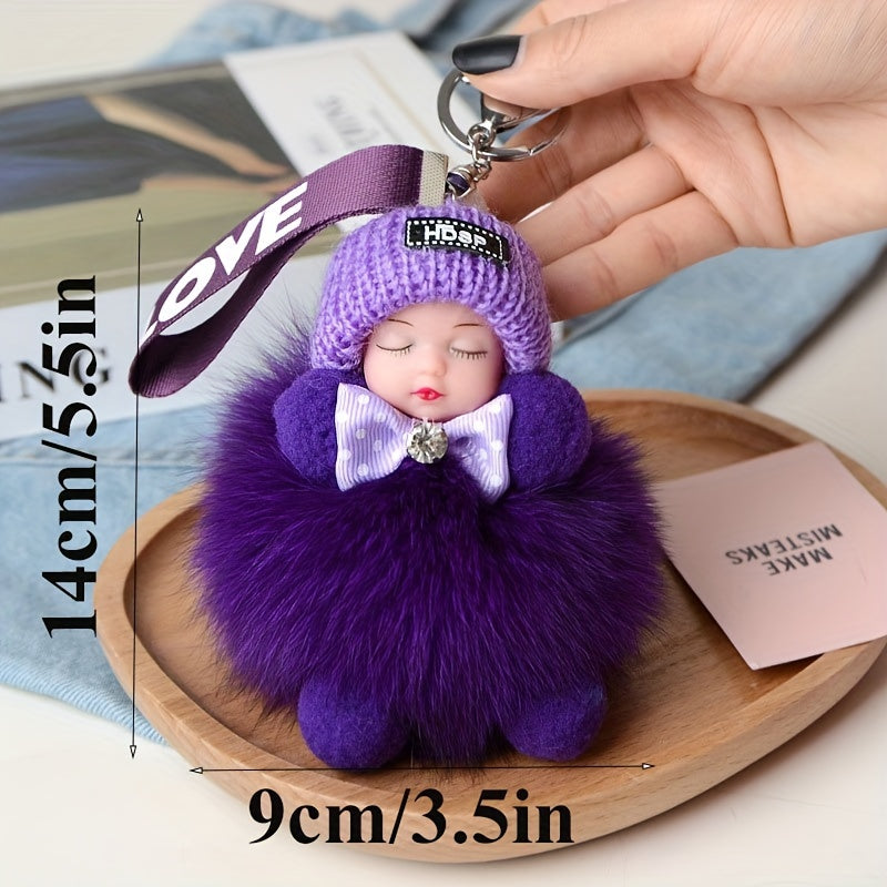 Adorable peluche, peut décorer votre voiture, coiffeuse, sac d'école, sac à main, cartable. C'est un magnifique porte-clés, offert à des amis comme cadeau pour la Saint-Valentin, Noël, Pâques
