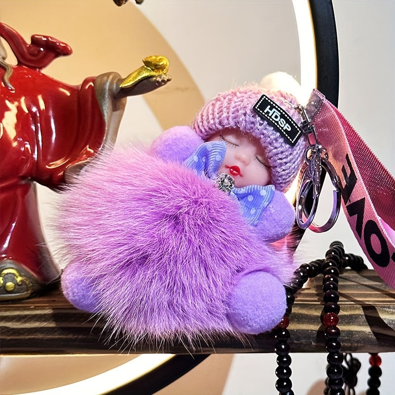 Adorable peluche, peut décorer votre voiture, coiffeuse, sac d'école, sac à main, cartable. C'est un magnifique porte-clés, offert à des amis comme cadeau pour la Saint-Valentin, Noël, Pâques
