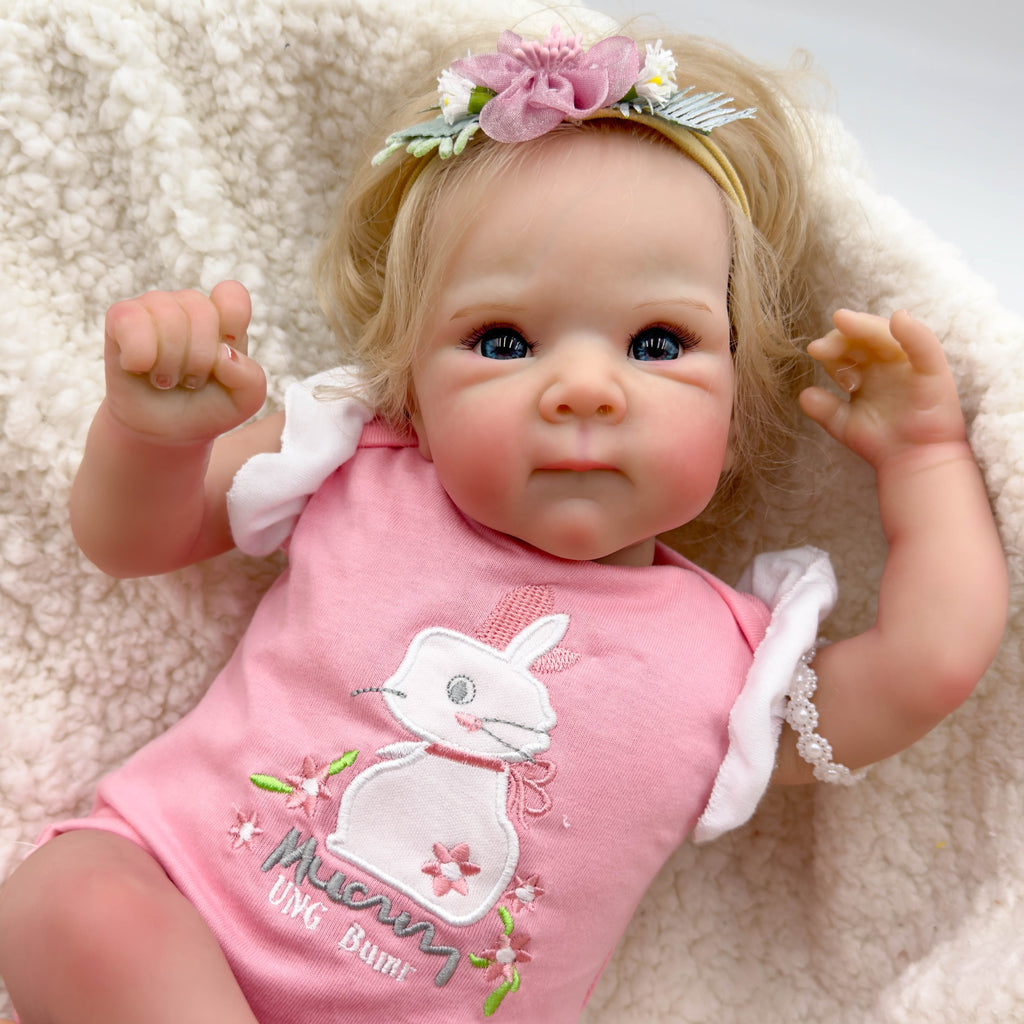 Poupées Reborn de 16 pouces 42cm finies qui ressemblent à des bébés réels, faites à la main, réaliste, nouvelle poupée bébé fille, jouet pour l'âge de 3+, idéal pour un cadeau d'anniversaire