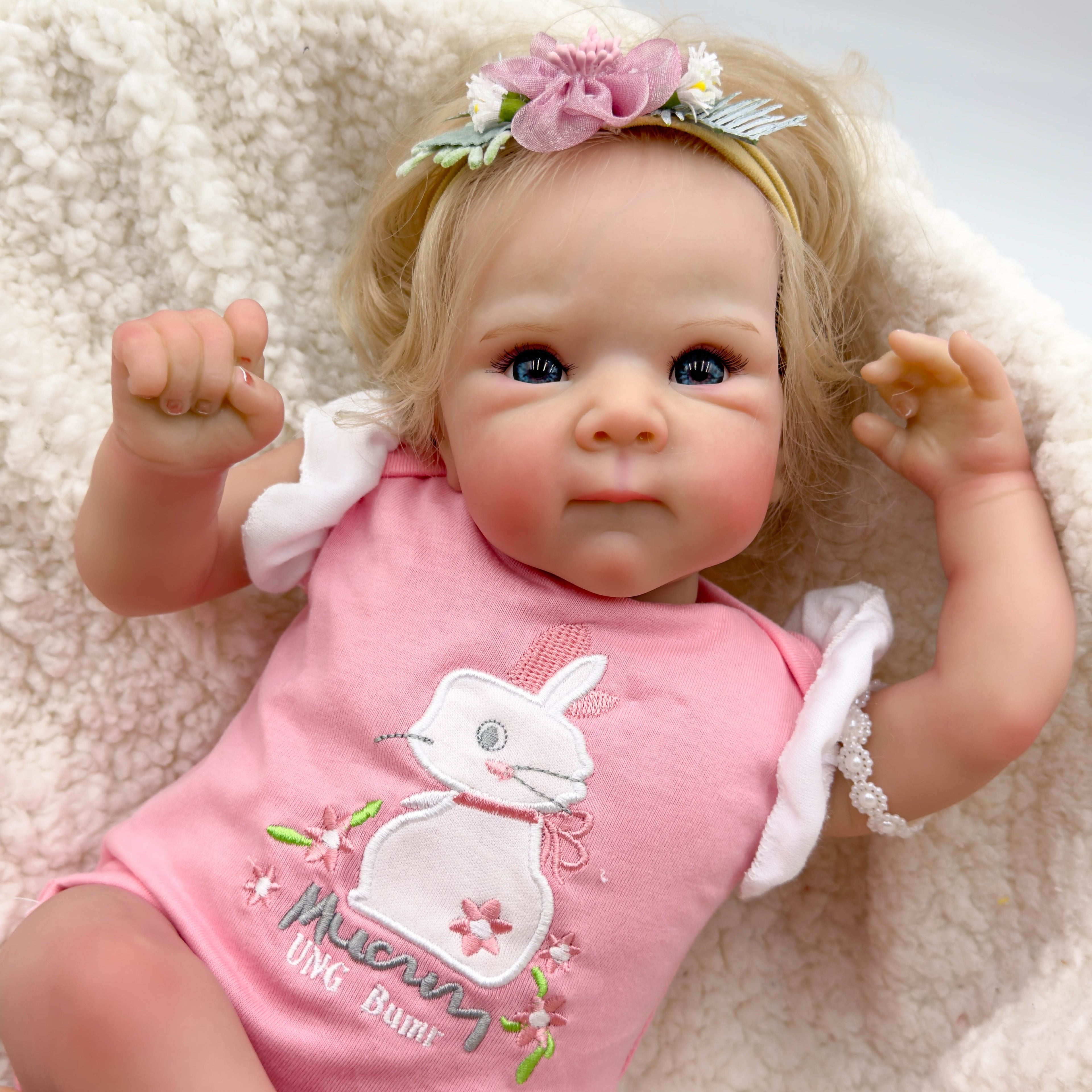 Poupées Reborn de 16 pouces 42cm finies qui ressemblent à des bébés réels, faites à la main, réaliste, nouvelle poupée bébé fille, jouet pour l'âge de 3+, idéal pour un cadeau d'anniversaire