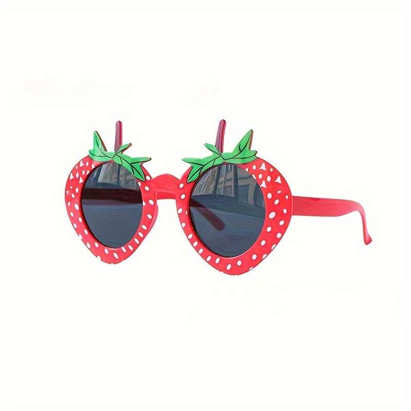 1 Lunettes en Forme de Fraise Uniques, Mignonnes et Amusantes - Indispensables pour l'Été, Parfaites pour la Plage, Anniversaires, Rencontres entre Amis, Accessoires Photo