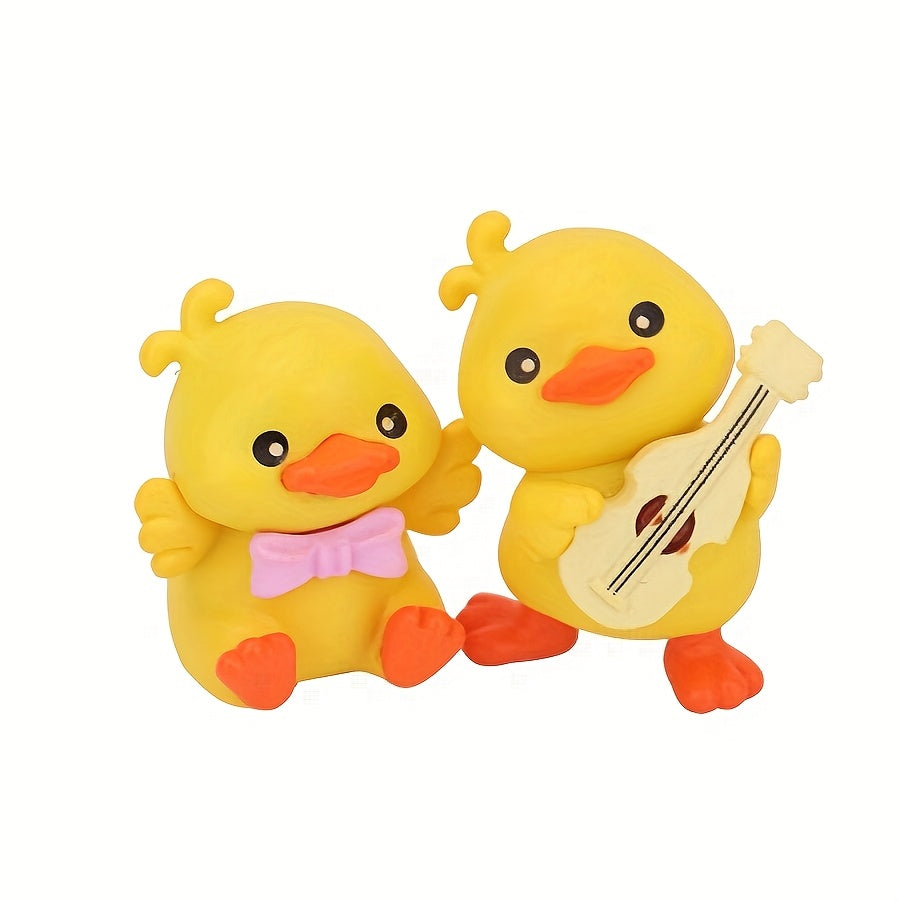 Adorable Petit Canard Jaune Figurine de Canard de Dessin Animé en Sac Aveugle, Modèle Animal, Poupée de Simulation, Cadeau Mini