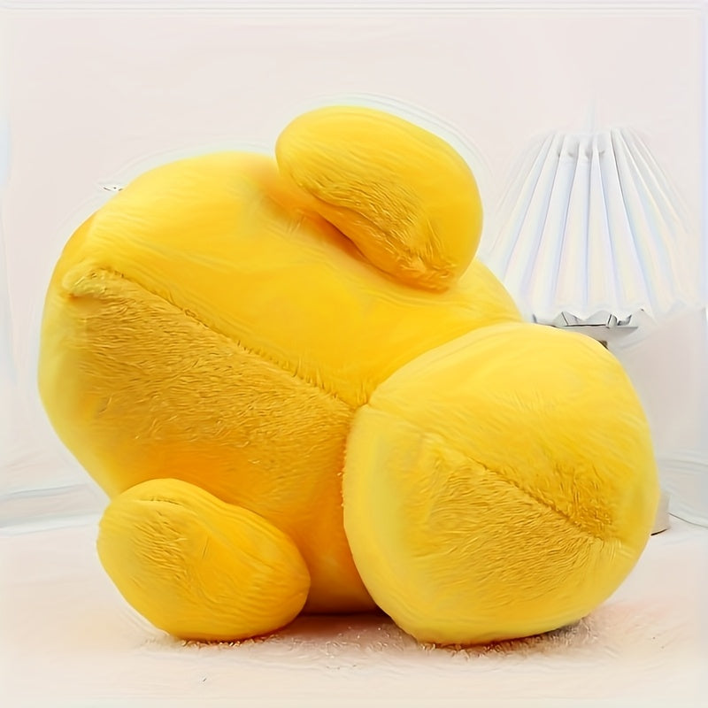 Oreiller en peluche canard jaune large ultra-doux - Jouet animal en peluche mignon avec des caractéristiques réalistes