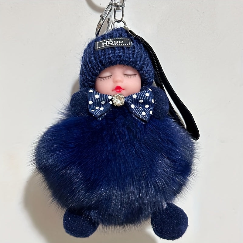 Adorable peluche, peut décorer votre voiture, coiffeuse, sac d'école, sac à main, cartable. C'est un magnifique porte-clés, offert à des amis comme cadeau pour la Saint-Valentin, Noël, Pâques