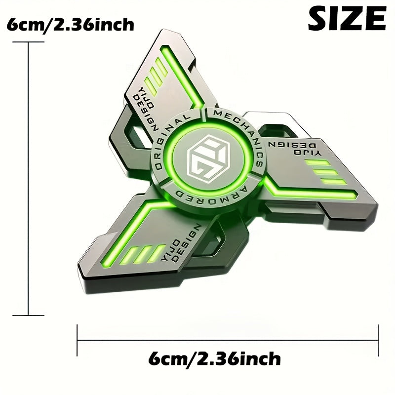 Fidget Spinner en alliage d'aluminium silencieux, roulement R188, non rechargeable - Cadeau de Noël idéal