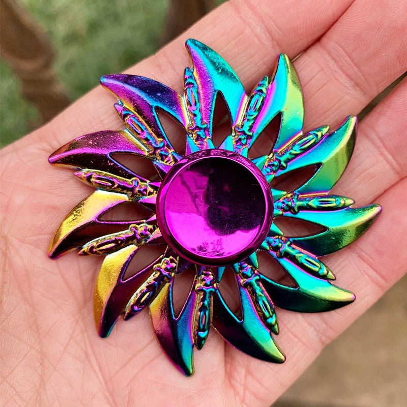 Vibrant Metal Fidget Spinner - Gyroscope en alliage coloré avec des motifs complexes, idéal pour soulager le stress et les cadeaux de fête, jouet de fidget de fête | Vibrant Fidget Spinner | Jouet de fidget durable, cadeaux de fidget spinner