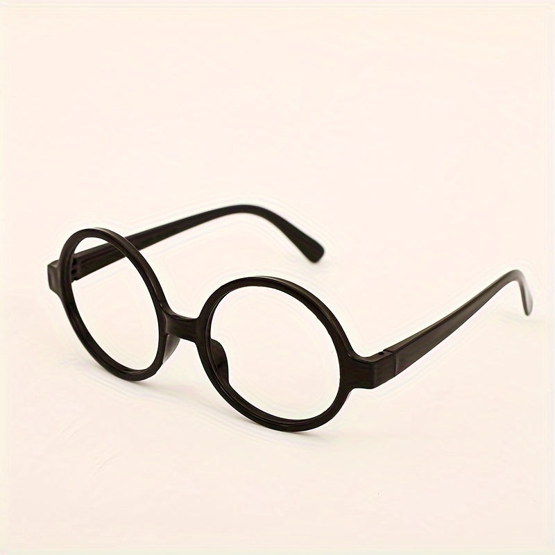 Monture de lunettes rondes style préppy, thème Renaissance, matériau plastique, petite taille vintage décorative