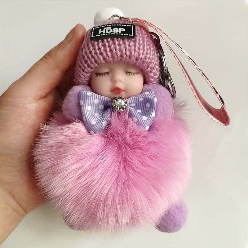 Adorable peluche, peut décorer votre voiture, coiffeuse, sac d'école, sac à main, cartable. C'est un magnifique porte-clés, offert à des amis comme cadeau pour la Saint-Valentin, Noël, Pâques