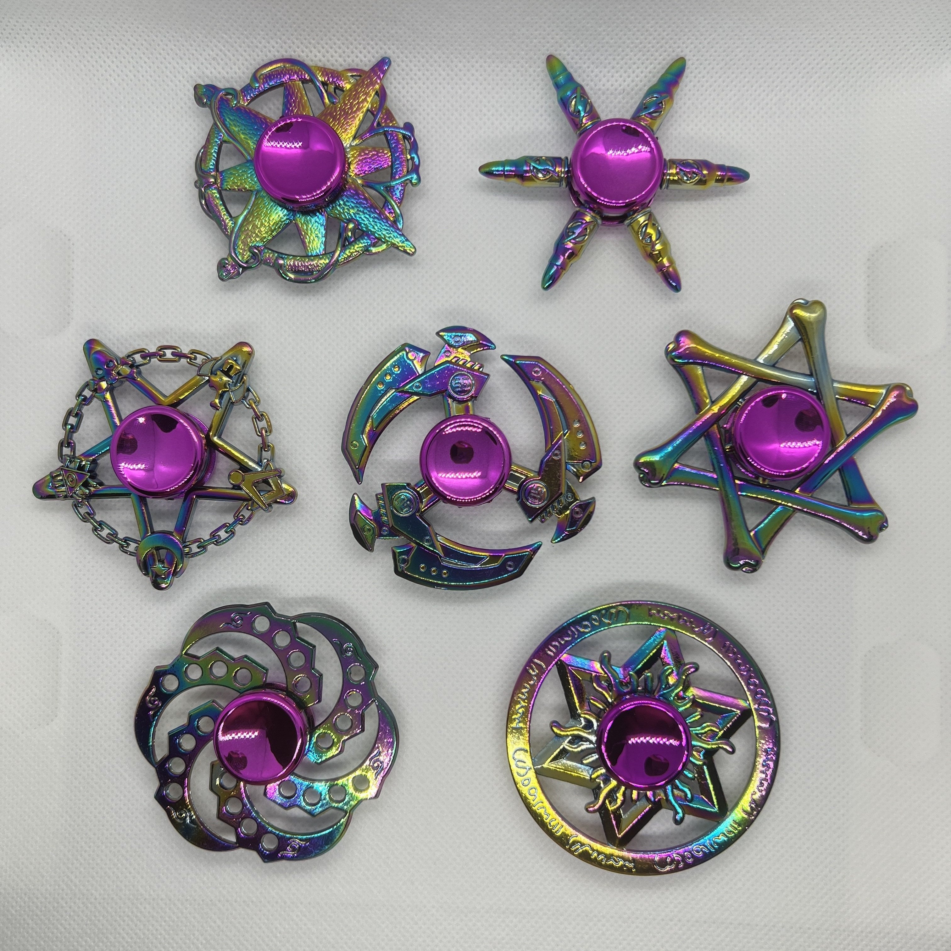 Spinner Anti-Stress Choix Populaire - Alliage Cool, Multicolore, Parfait pour Halloween, Noël, Saint-Valentin, Thanksgiving & Festival du Printemps, Artefact de Décompression