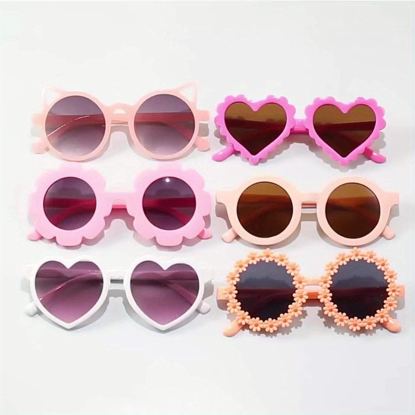 6 paires de lunettes fantaisie et élégantes - 6 modèles uniques avec motifs cœurs et floraux, idéales pour fêtes et célébrations, anniversaires et diplômes, accessoires du quotidien | Accessoire ludique | Verres décoratifs, lunettes mignonnes