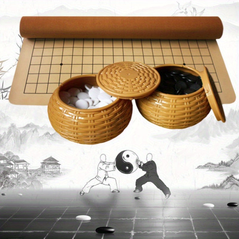 Ensemble de plateau d'échecs pliable et portable avec étui en cuir, matériau ABS, jeu de loisirs de bureau, cadeau idéal pour les vacances