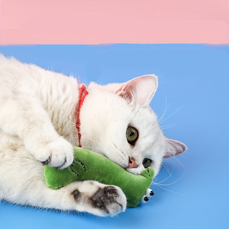 Jouet interactif pour chat – Forme animale en peluche pour chatons et chats joueurs.