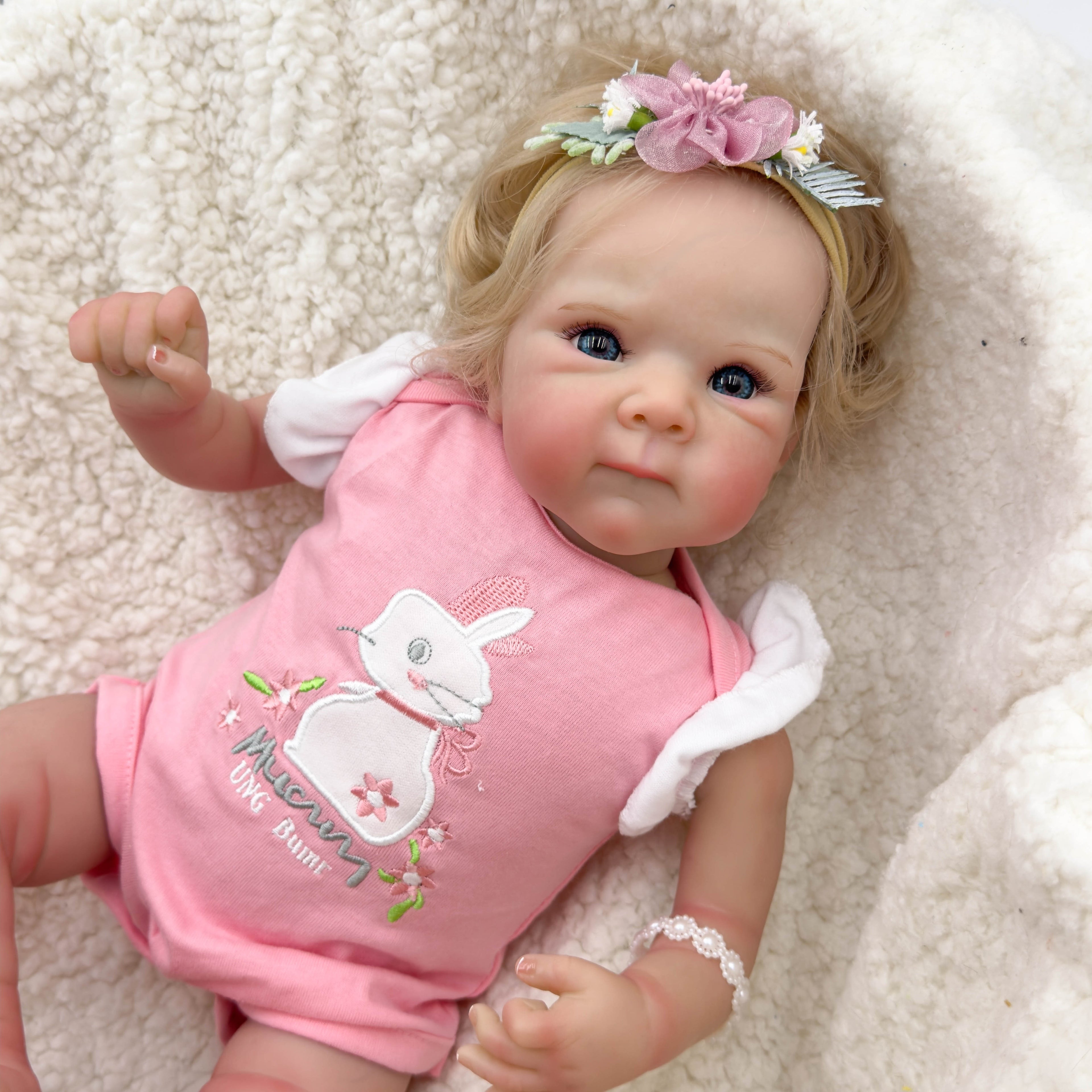 Poupées Reborn de 16 pouces 42cm finies qui ressemblent à des bébés réels, faites à la main, réaliste, nouvelle poupée bébé fille, jouet pour l'âge de 3+, idéal pour un cadeau d'anniversaire