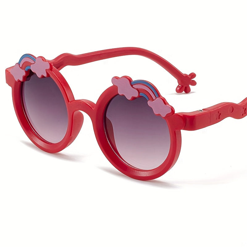 6 pièces, Lunettes Cartoon Arc-en-ciel Nouveau Design Idéales pour Cadeaux de Fêtes