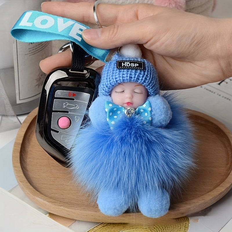 Adorable peluche, peut décorer votre voiture, coiffeuse, sac d'école, sac à main, cartable. C'est un magnifique porte-clés, offert à des amis comme cadeau pour la Saint-Valentin, Noël, Pâques