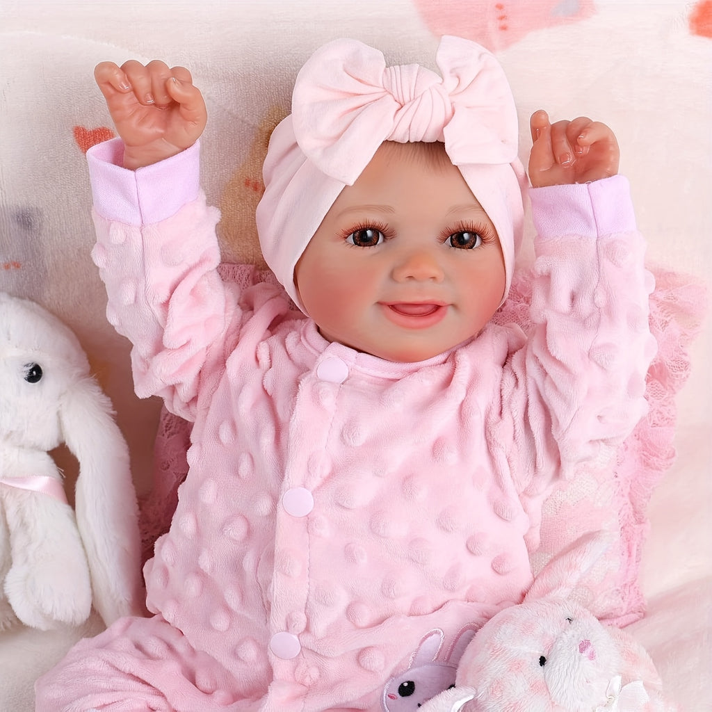 Baby Dolls Reborn BABESIDE Sunny - 17 Pouces Mignonnes et Réalistes, Poupées Bébé Souriantes et Posables avec Accessoires Complets pour Cadeaux pour Enfants de 3 Ans et Plus