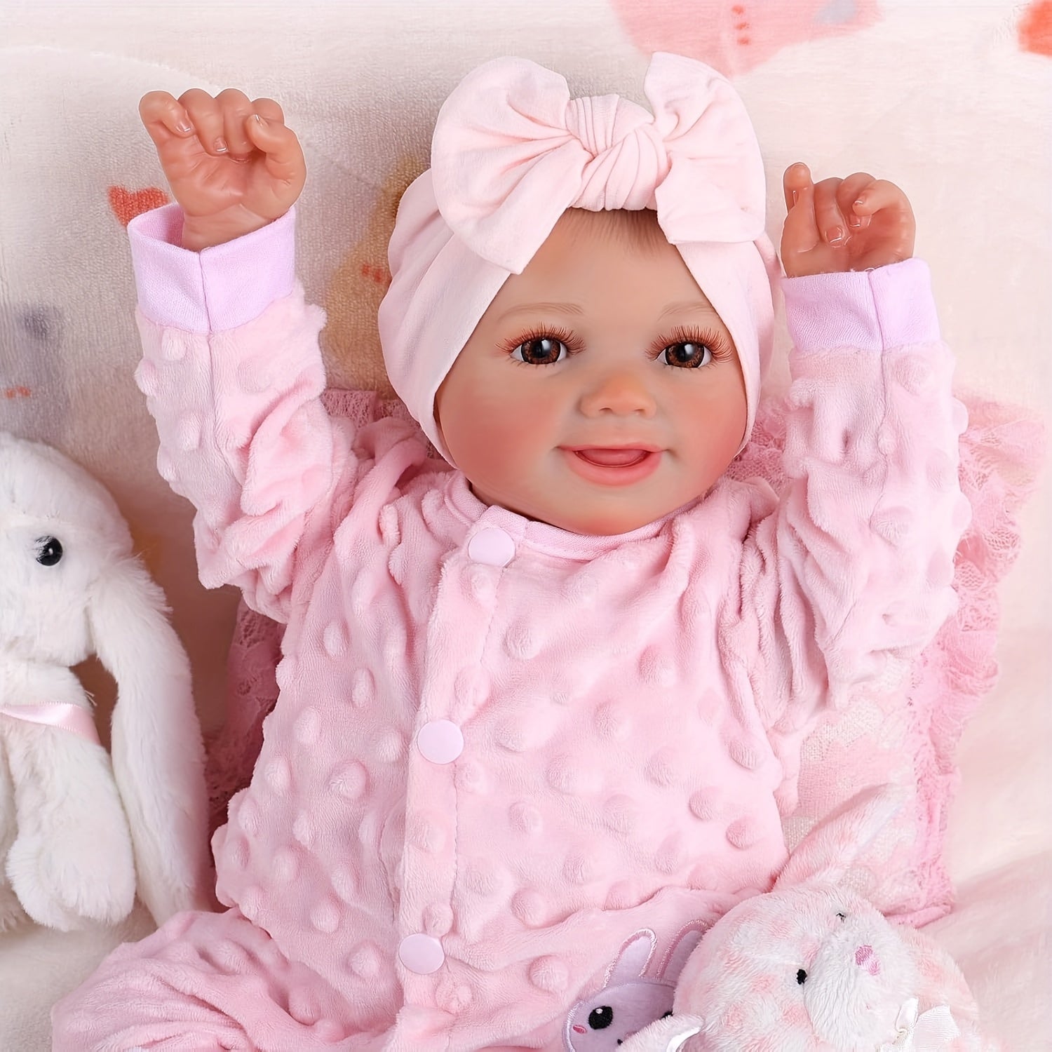 Baby Dolls Reborn BABESIDE Sunny - 17 Pouces Mignonnes et Réalistes, Poupées Bébé Souriantes et Posables avec Accessoires Complets pour Cadeaux pour Enfants de 3 Ans et Plus
