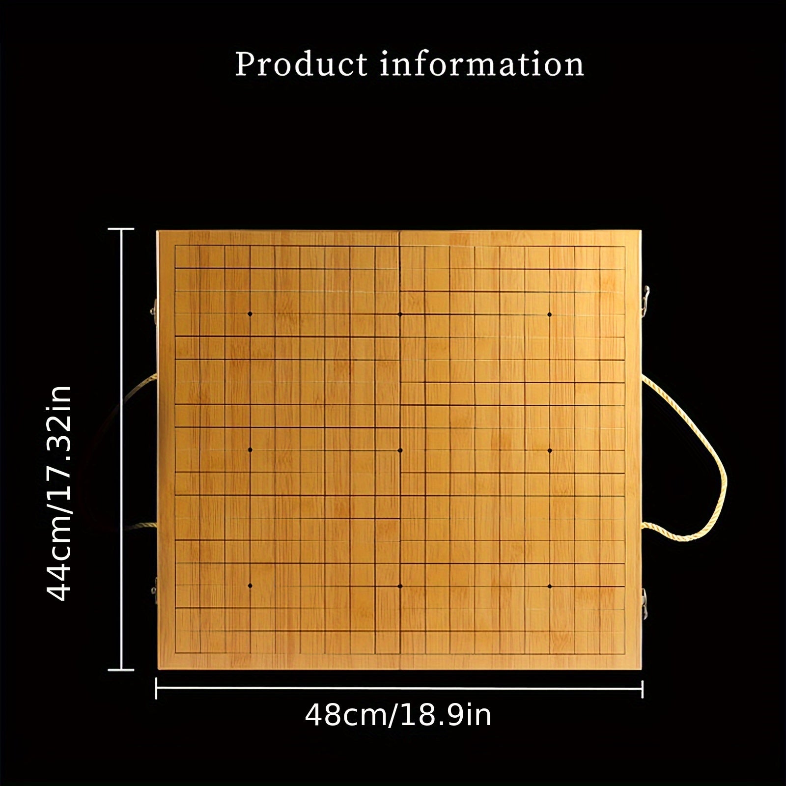 Jeu de Plateau Pliable en Bambou Go, Boîte de Jeu All Nature Go, Plateau de Jeu de Stratégie Chinois Weiqi Gomku Pliable avec 171 Pions d'Échecs en Imitation Jade et Deux Bols en Bambou
