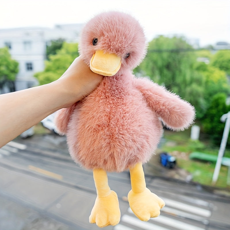 Jolie petite canard rose et mignon petit canard jaune à la mode, jouet en peluche, carmin et curcuma, pour cadeau d'anniversaire