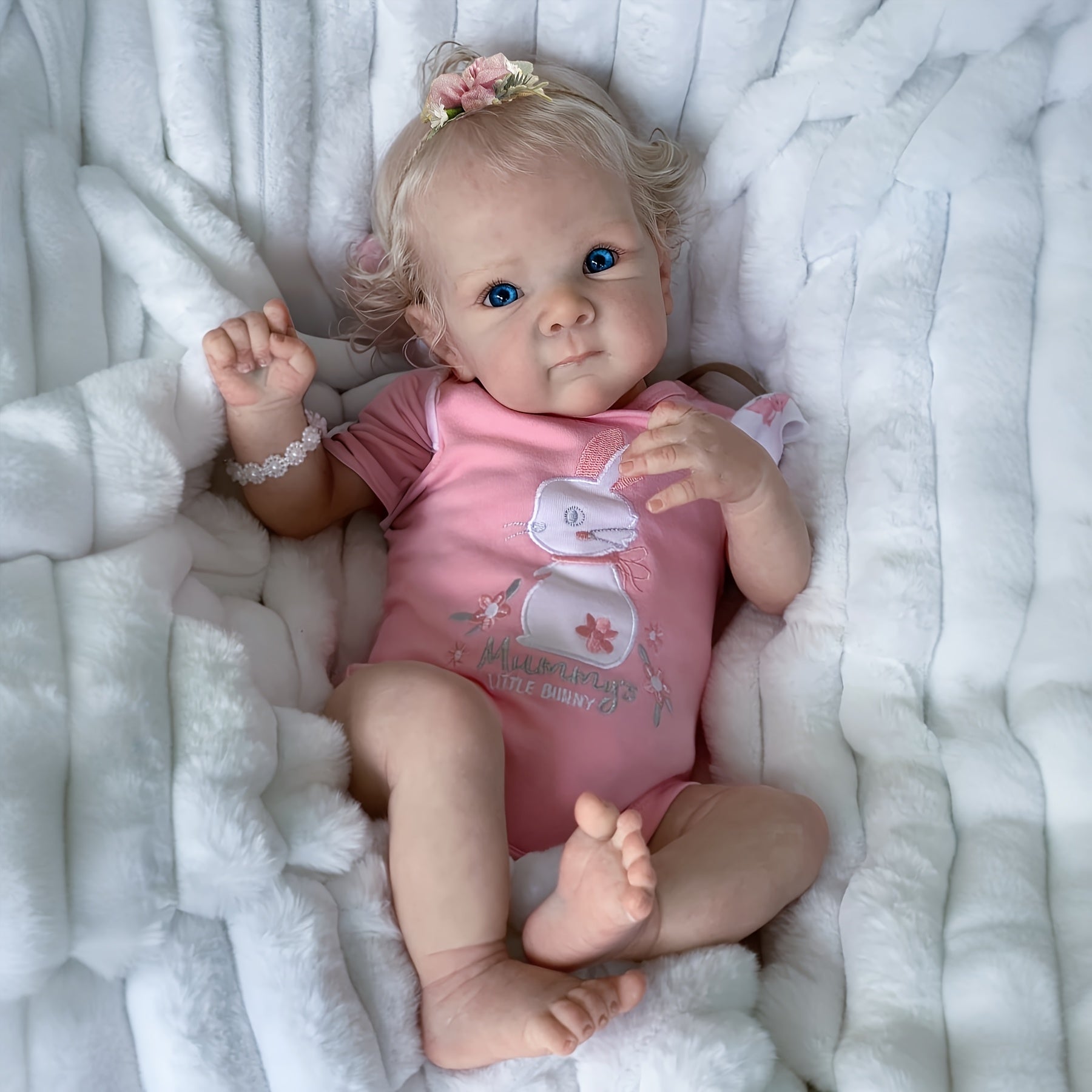 Poupées Reborn de 16 pouces 42cm finies qui ressemblent à des bébés réels, faites à la main, réaliste, nouvelle poupée bébé fille, jouet pour l'âge de 3+, idéal pour un cadeau d'anniversaire