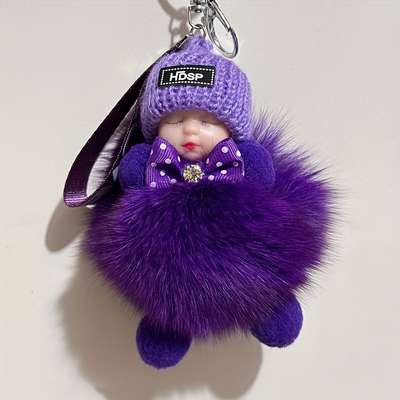 Adorable peluche, peut décorer votre voiture, coiffeuse, sac d'école, sac à main, cartable. C'est un magnifique porte-clés, offert à des amis comme cadeau pour la Saint-Valentin, Noël, Pâques