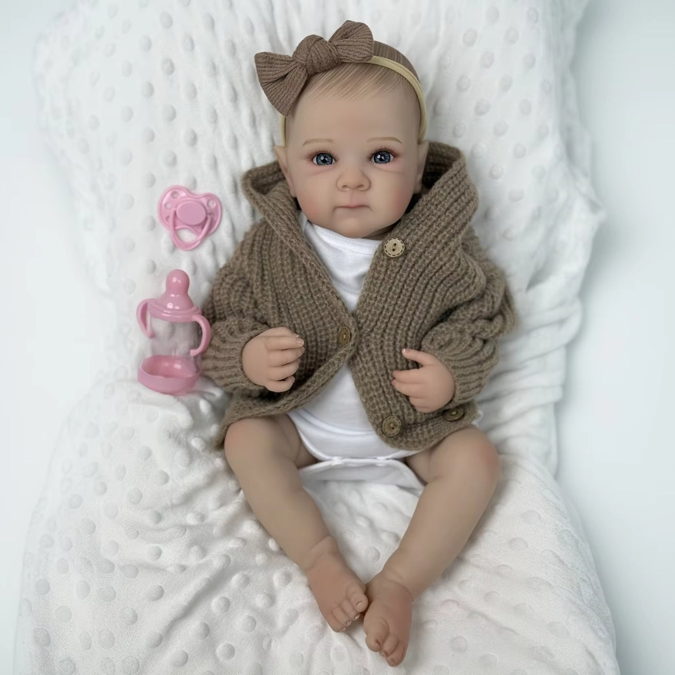 Poupée reborn en vinyle complet de 19 pouces (48 cm) pour jeune fille, jouet artisanal de mode pour cadeau d'anniversaire pour enfant, jouet de bain