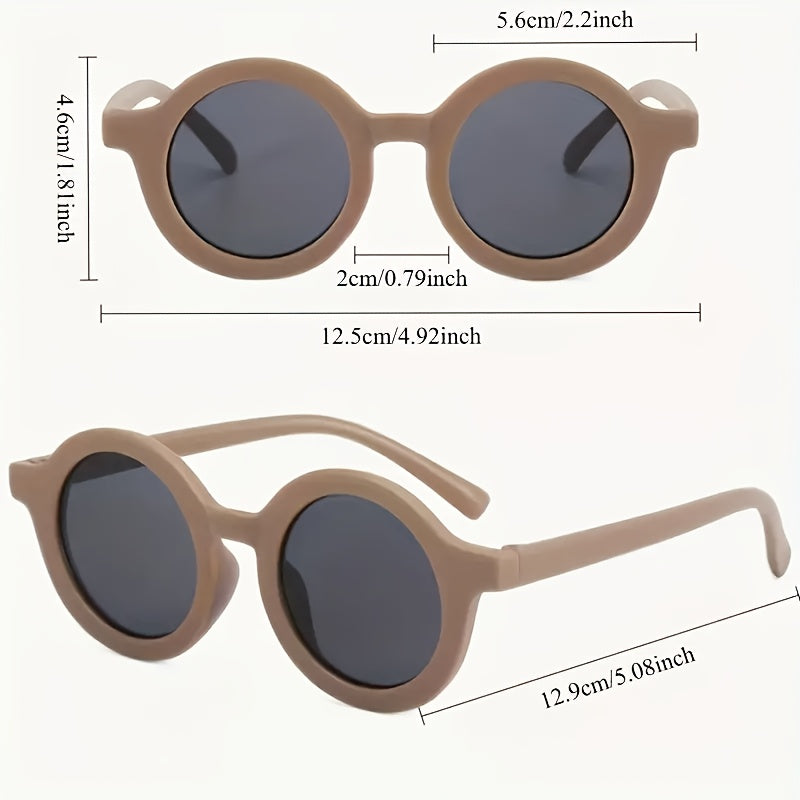 8pcs Lunettes Rondes Rétro Colorées pour Jeunes - Couleurs Mixtes, Design Sportif, Plastique Durable, Idéal pour les Photos, les Fêtes et les Anniversaires