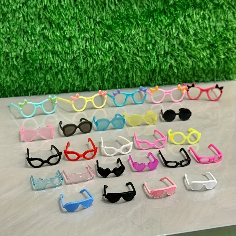 10pcs Mini Poupées Lunettes de Couleur Variée Modèles de Lunettes Parfaites Pour La Maison de Poupée La Maison de Fée La Décoration de Poupée Les Cadeaux de Vacances Pas Besoin D'électricité