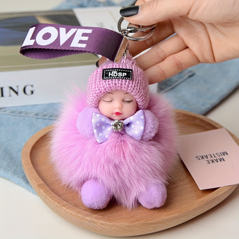 Adorable peluche, peut décorer votre voiture, coiffeuse, sac d'école, sac à main, cartable. C'est un magnifique porte-clés, offert à des amis comme cadeau pour la Saint-Valentin, Noël, Pâques